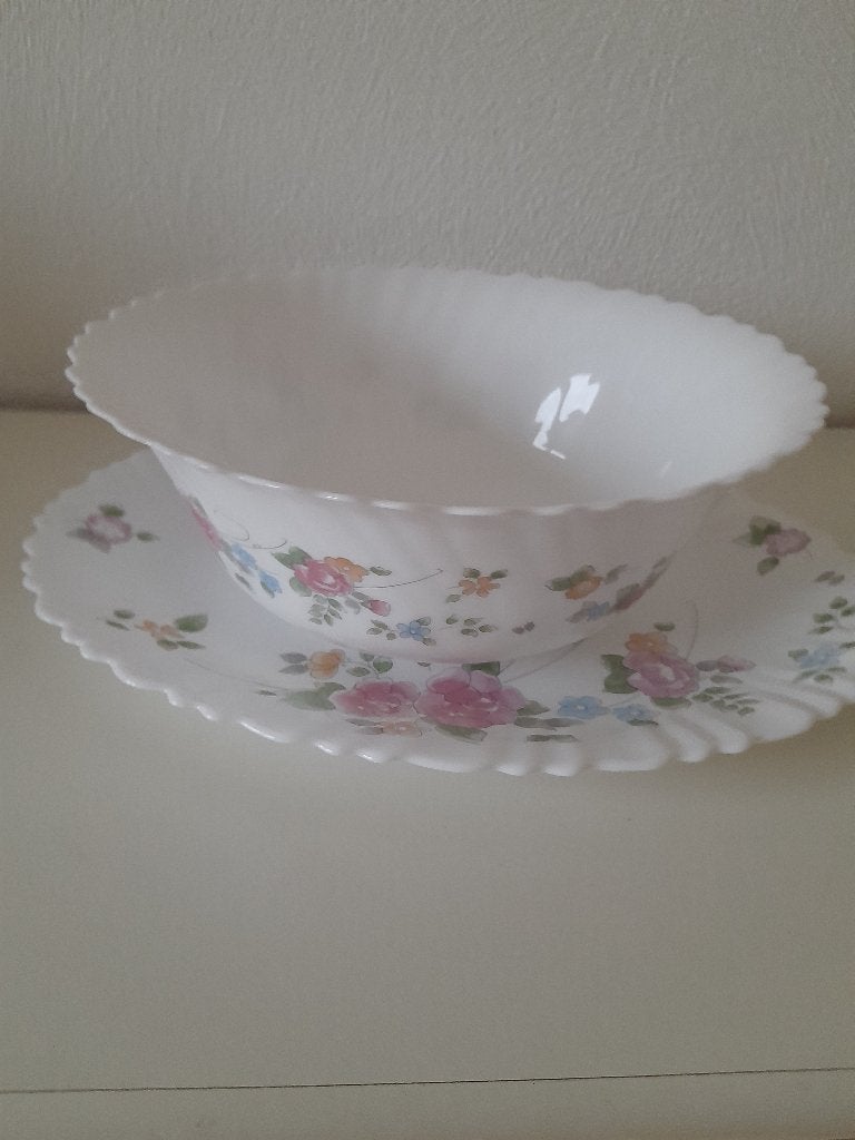 plat rétro et à motif floral, Enlèvement ou Envoi, Comme neuf, Autres matériaux, Autres styles