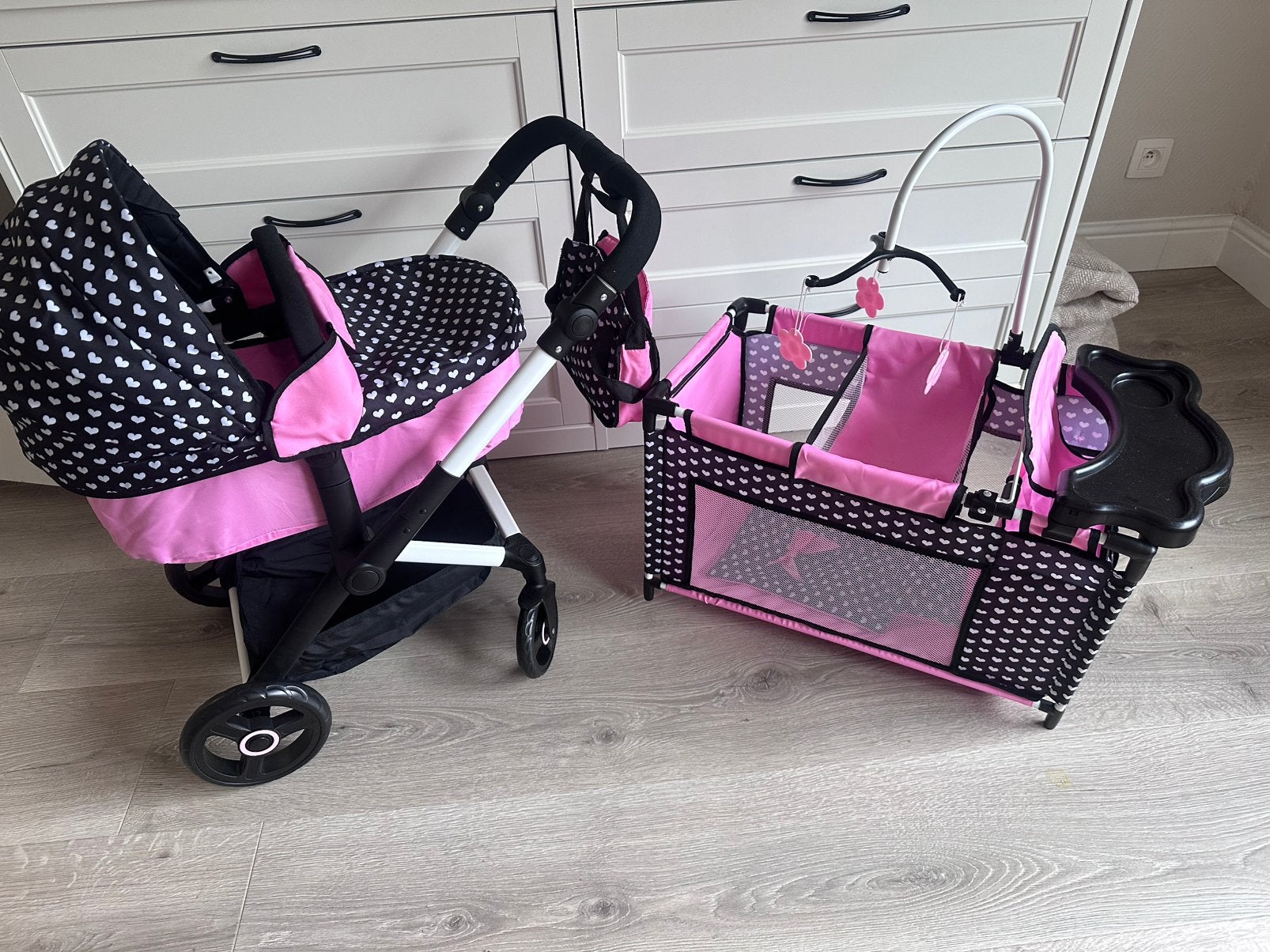 OPRUIMING! Poppenwagen + bedje met poppen babyborn, Ophalen, Zo goed als nieuw