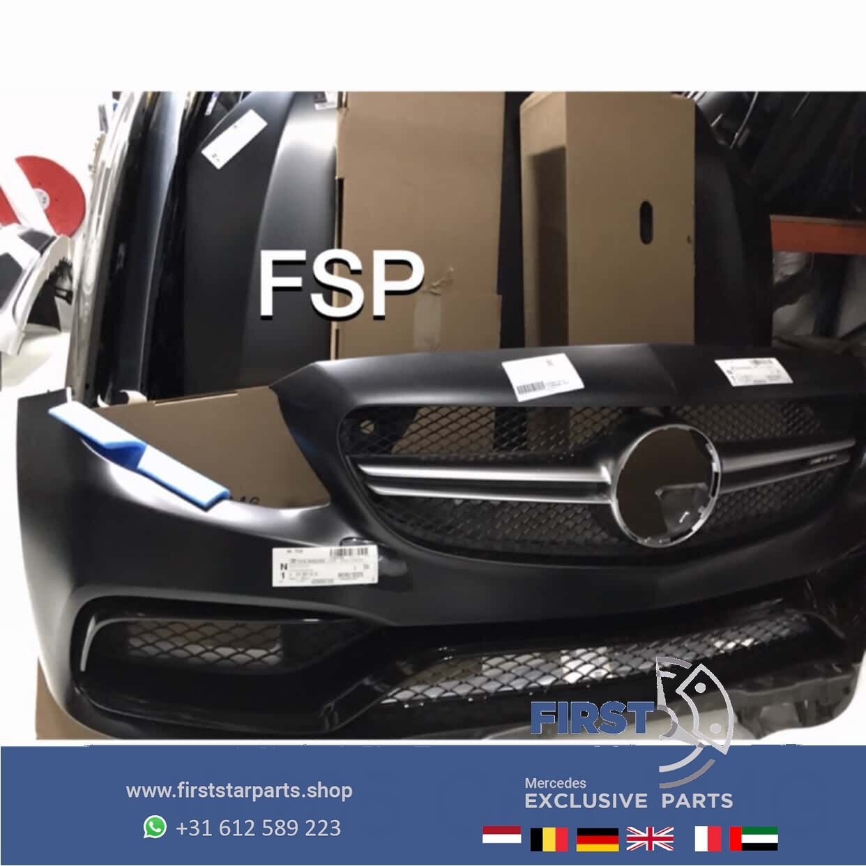 W205 S205 C63 AMG VOORKOP COMPLEET Mercedes C KLASSE 2014-20, Gebruikt, -, Voor, Ophalen of Verzenden