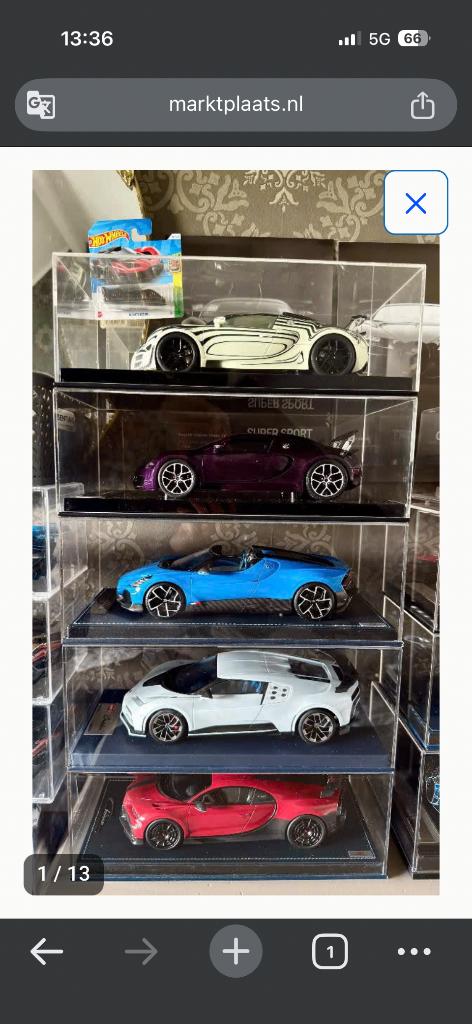 10 Bugatti 1 18 MR Dino UU AutoArt, Hobby en Vrije tijd, Modelauto's | 1:18, Nieuw, Autoart, Ophalen of Verzenden