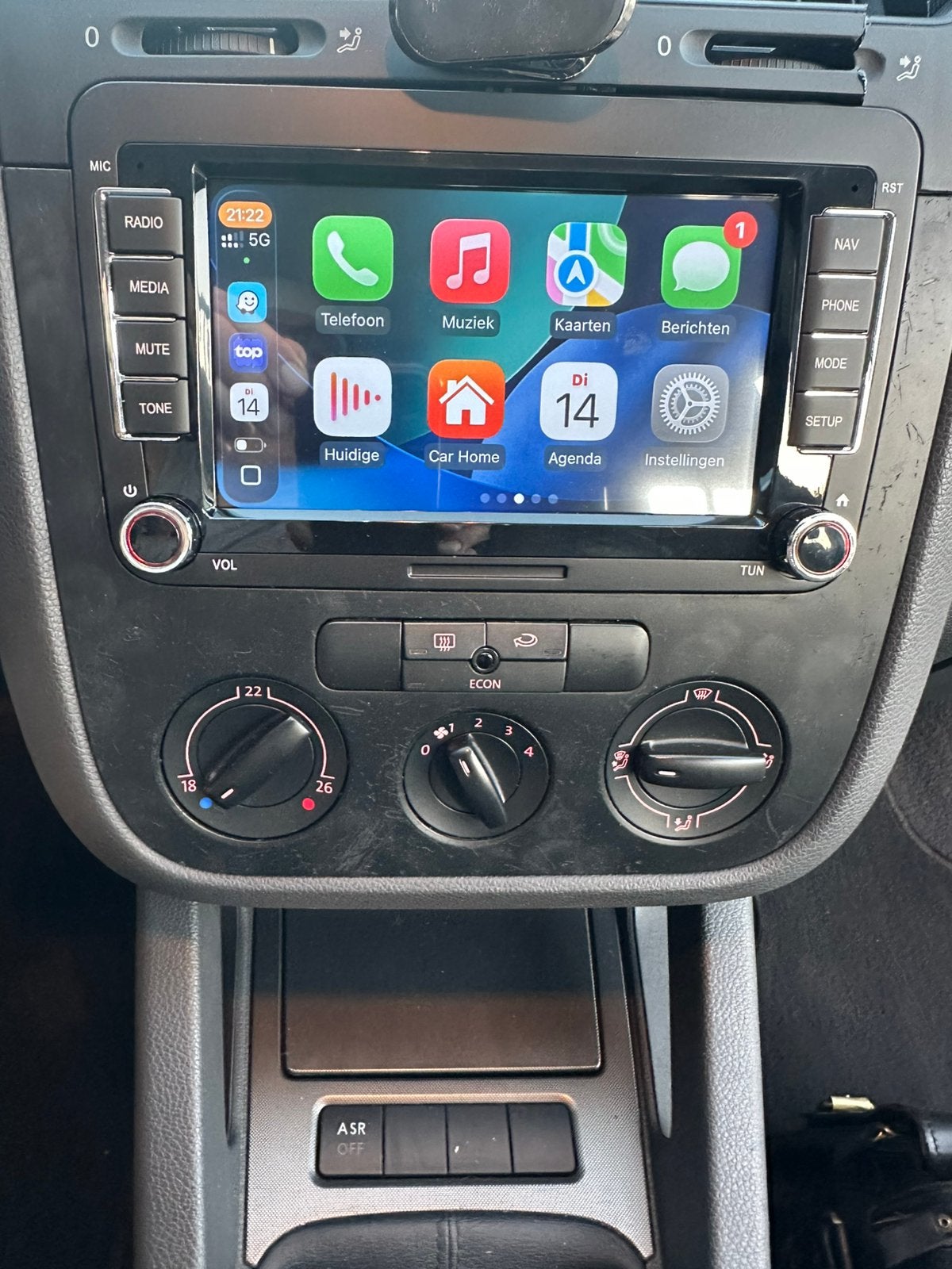 VW Golf 5, 1.4 essence, CarPlay, clima et garantie 1J, Autos, Argent ou Gris, Achat, https://public.car-pass.be/verify/6910-0981-4082