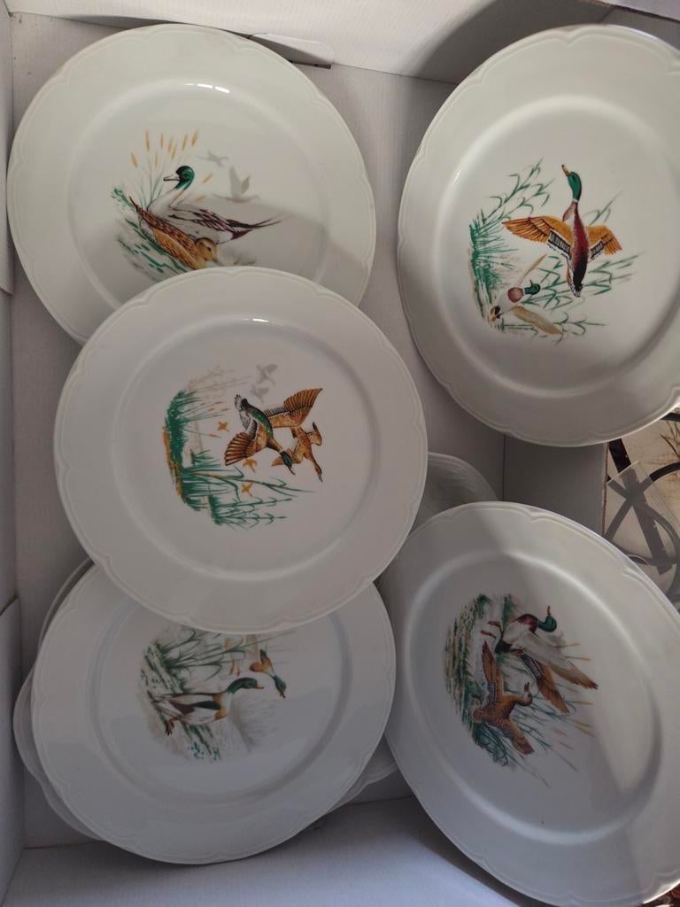 Service à Gibier Porcelaine Aloya (Espagne) – Décor Canards