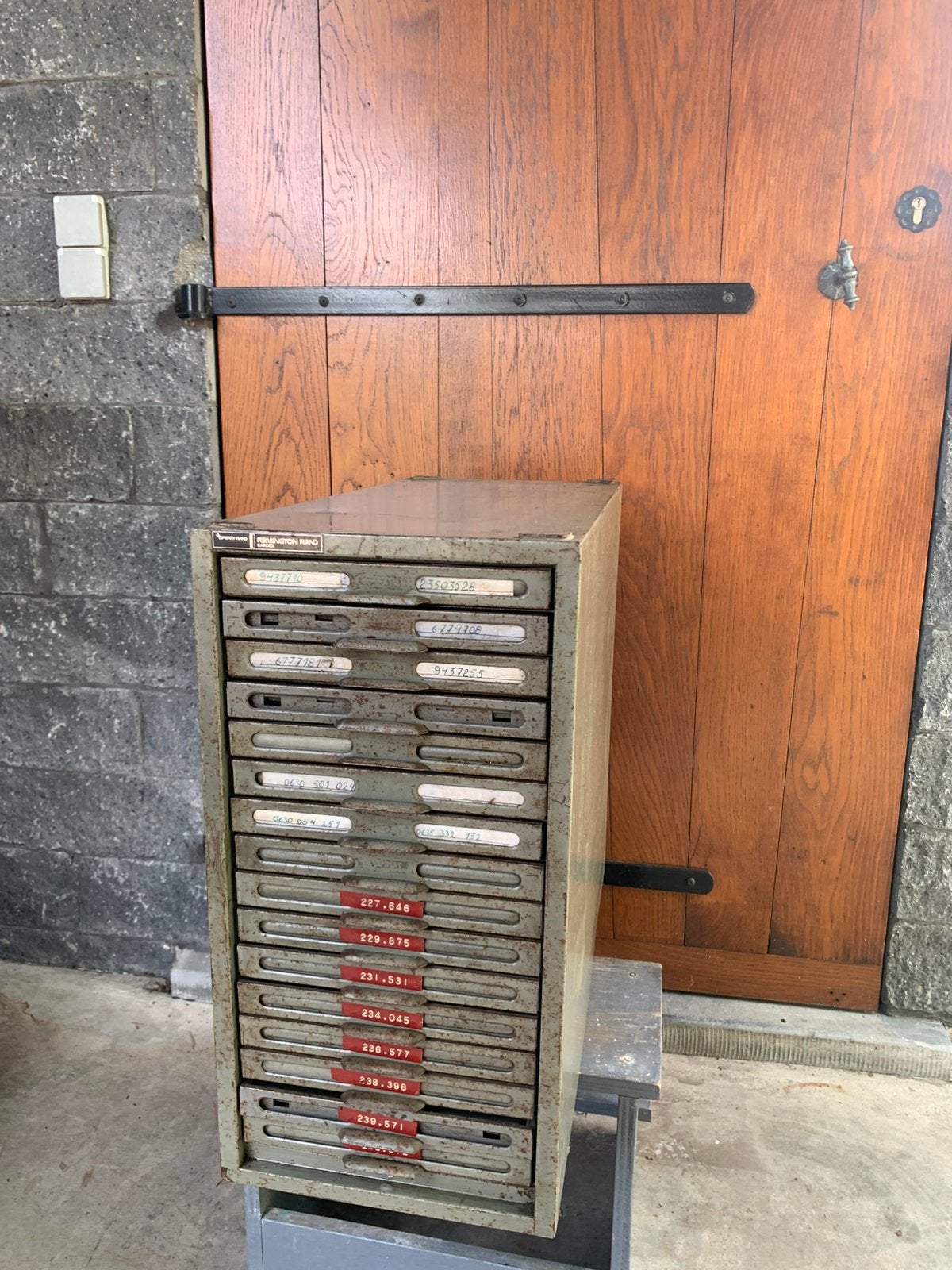 Remington Rand Kardex.  Kaarten opbergsysteem., Huis en Inrichting, Kasten | Roldeurkasten en Archiefkasten, Ophalen, Gebruikt