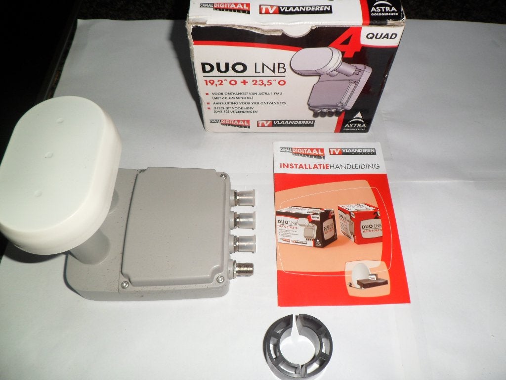 Quad Duo LNB 19.2O + 23.5O Astra 1&3, pour plat de 60 cm, TV, Hi-fi & Vidéo, Enlèvement ou Envoi, Neuf, Antenne (parabolique)
