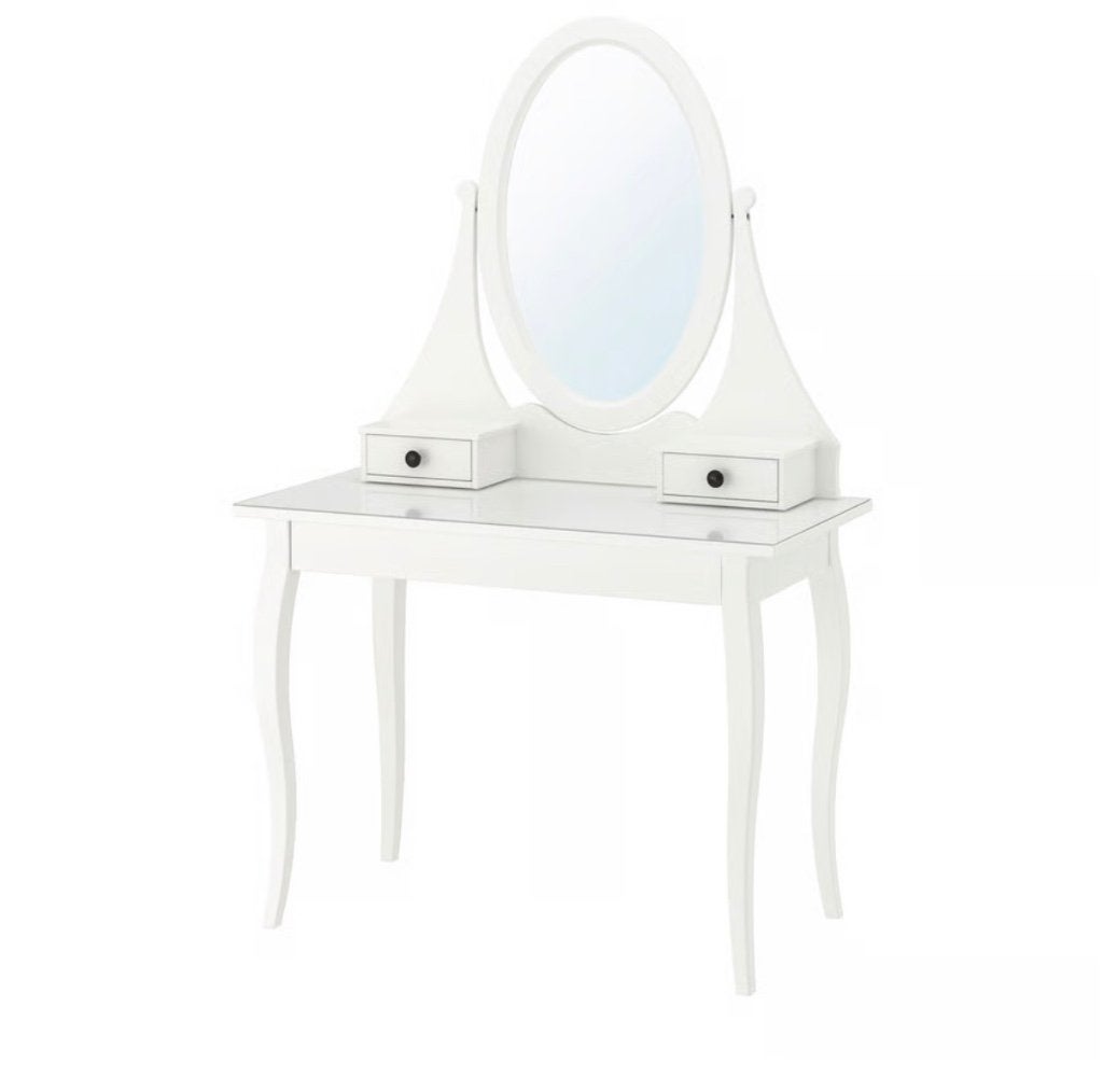 HEMNES Toilettafel Kaptafel, Ophalen, 100 tot 150 cm, 100 tot 150 cm, Glamour