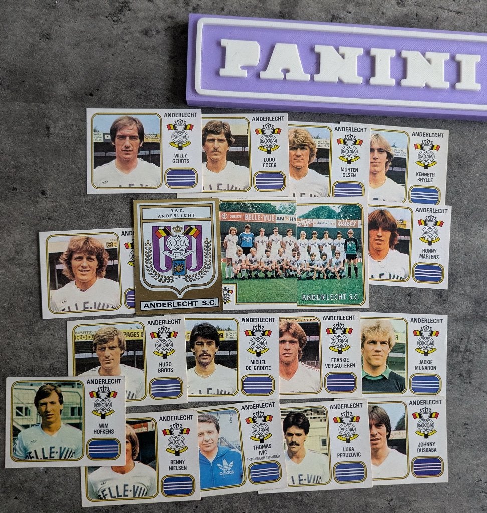 PANINI FOOTBALL 81 RSC ANDERLECHT 18 STICKERS 1981 VOETBAL, Ophalen of Verzenden, Nieuw