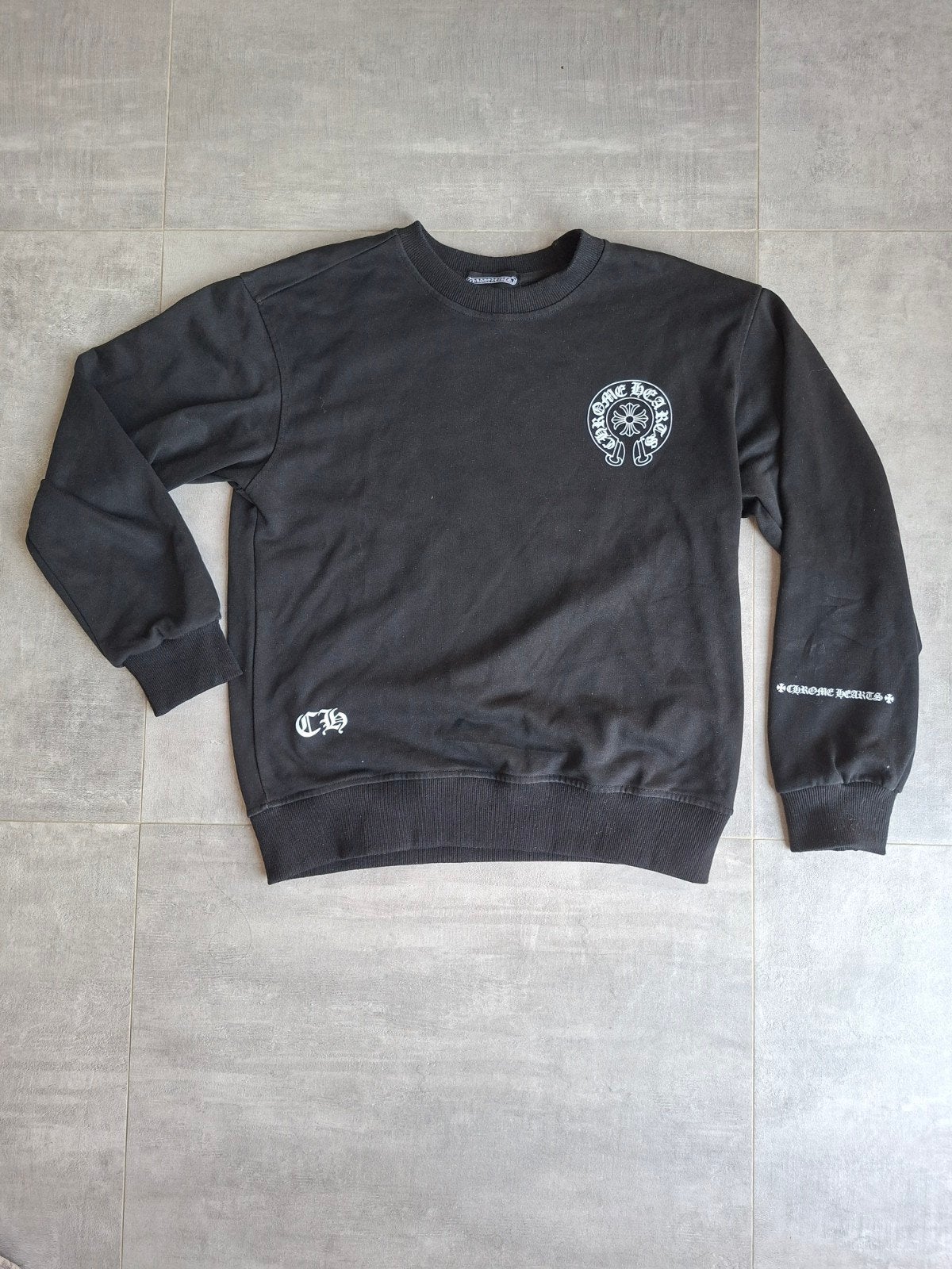 Pull à col rond Chrome Hearts - Noir — Taille L, Vêtements | Hommes, Pulls & Vestes, Neuf, Taille 52/54 (L), Noir, Enlèvement ou Envoi