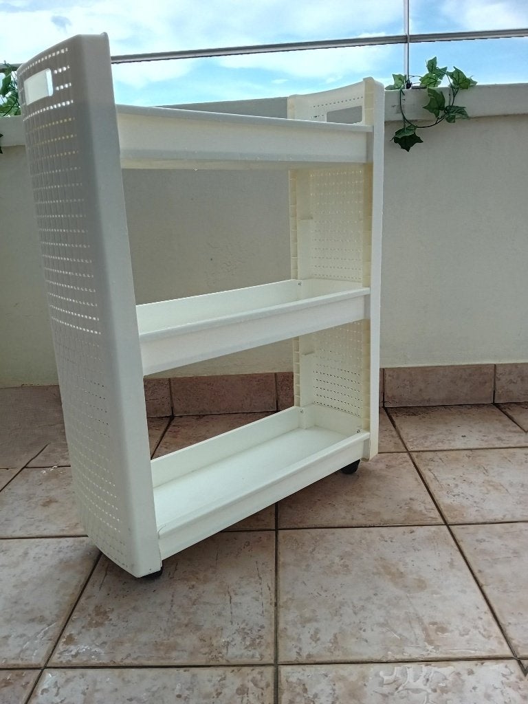 Chariot- Trolley à roulettes en plastique, Huis en Inrichting, Woonaccessoires | Schalen en Manden, Gebruikt, Overige typen, Rechthoekig