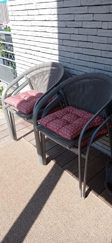 Chaises de jardin 4 pieces avec coussins, Jardin & Terrasse, Enlèvement