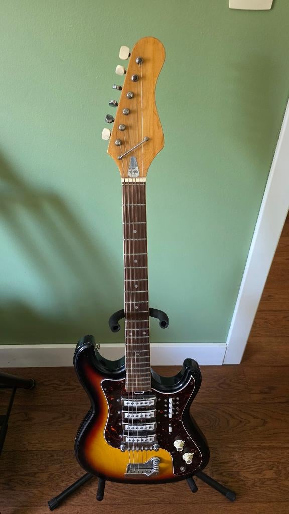 Teisco sunburst gitaar, Musique & Instruments, Enlèvement, Utilisé, Solid body, Autres marques