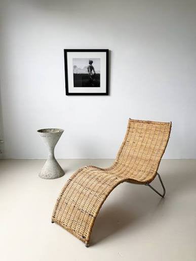 Ligstoel Karlslund (vintage), Enlèvement, Comme neuf, Osier ou Rotin, 50 à 75 cm