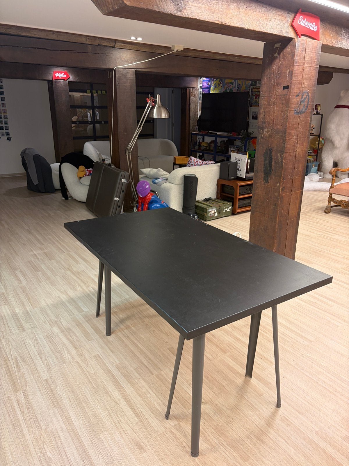 Ikea bureau zwart, Ophalen, Zwart, Gebruikt, IKEA