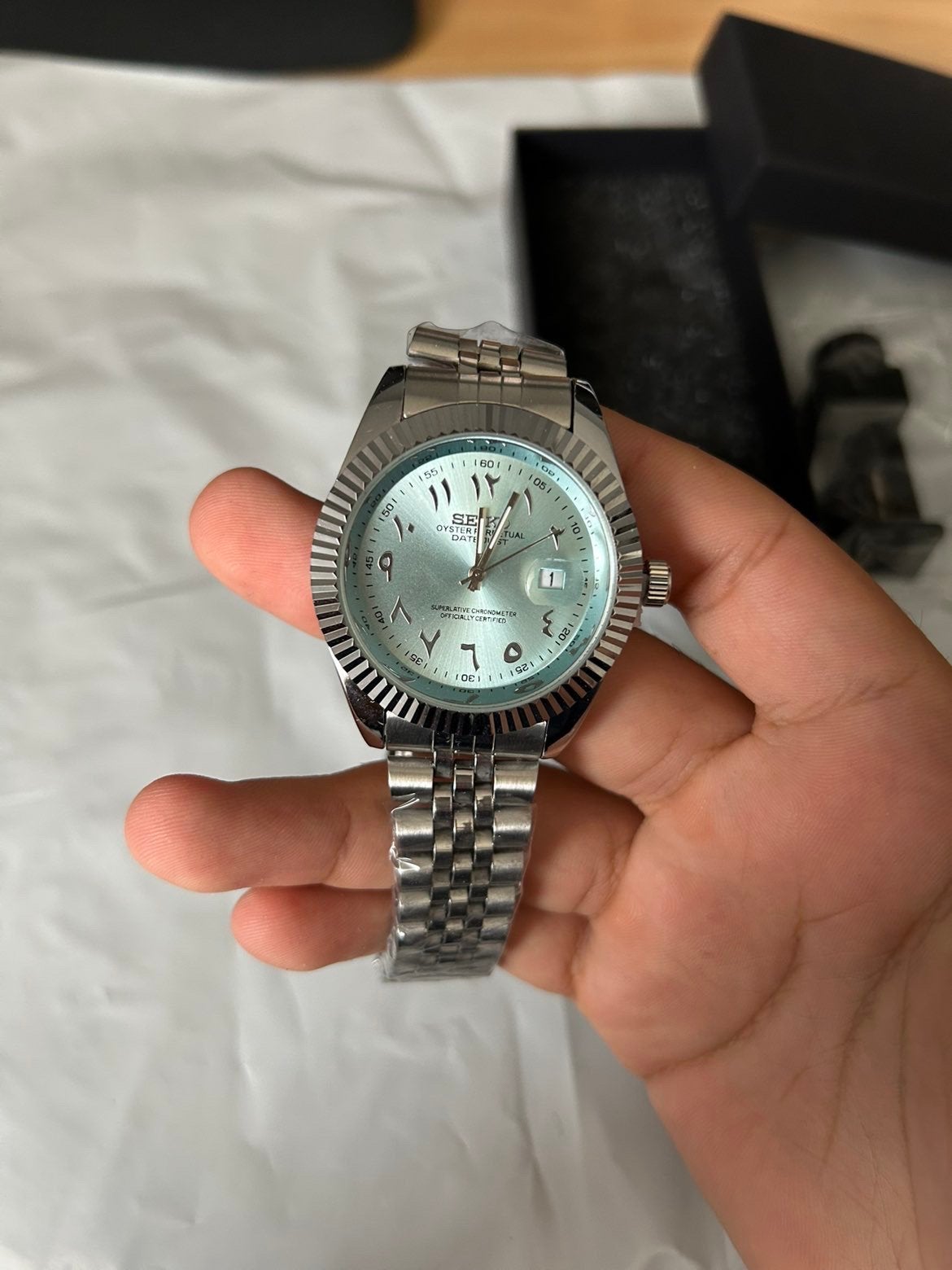 Seiko turkoois horloge, Ophalen of Verzenden, Zo goed als nieuw, Seiko