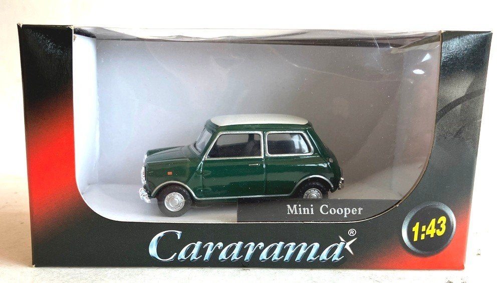 Mini Cooper British Racing Green Cararama., Hobby en Vrije tijd, Modelauto's | 1:43, Ophalen of Verzenden, Zo goed als nieuw, Auto