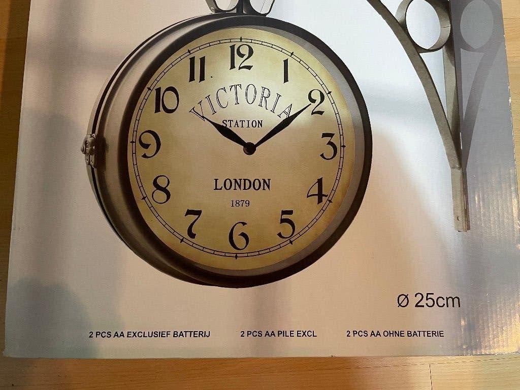 Horloge de gare, Enlèvement, Neuf, Marron, Fonctionne sur piles