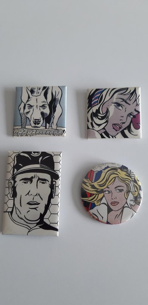 Boutons, épingles Roy Liechtenstein. Objets rares Pop art, Enlèvement ou Envoi