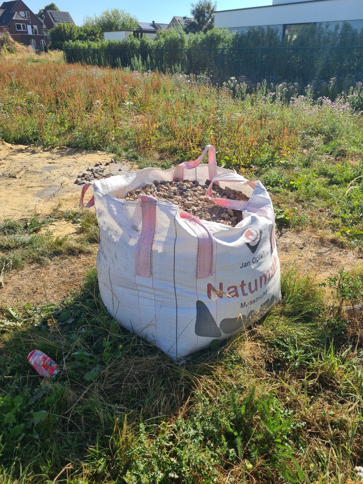 gebroken puin bigbag, Ophalen