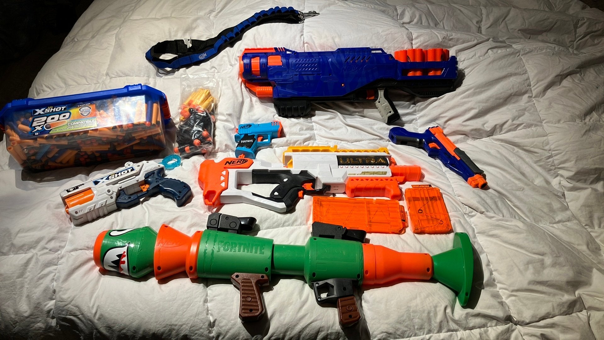 Grote Nerf & X-Shot collectie – Fortnite, Kinderen en Baby's, Speelgoed | Buiten | Actiespeelgoed, Ophalen, Zo goed als nieuw