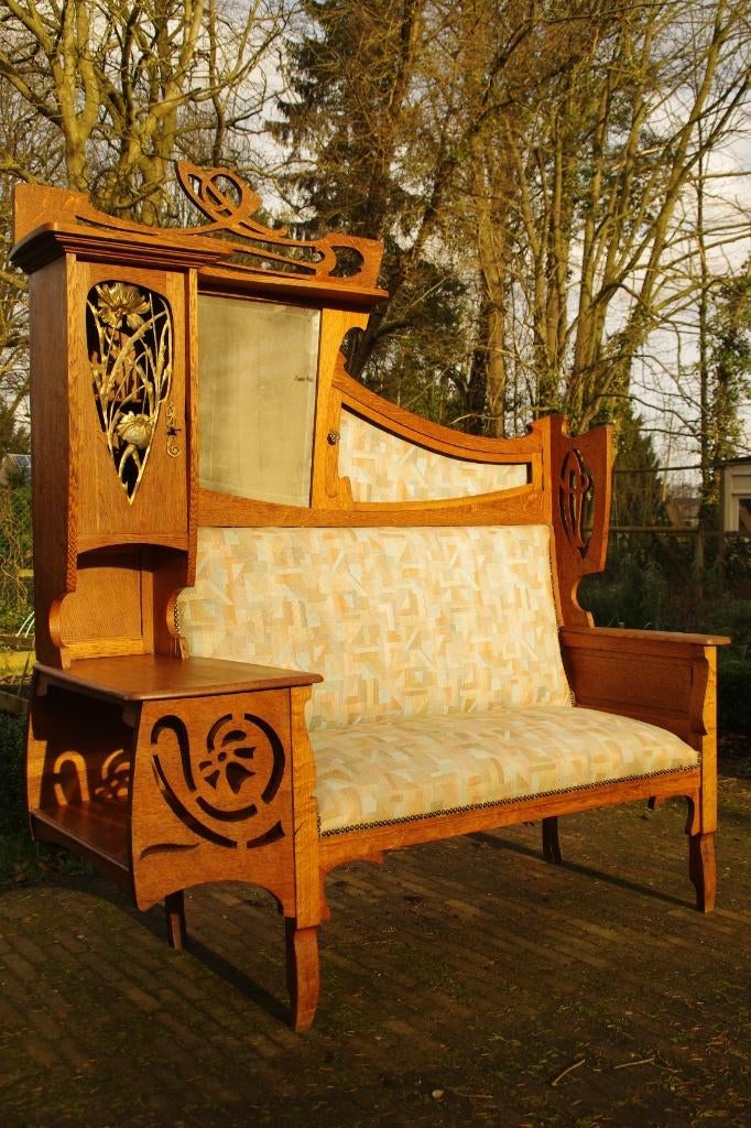 Cosy Art nouveau (+/-1910 école Nancy), Antiek en Kunst, Antiek | Keramiek en Aardewerk, Ophalen