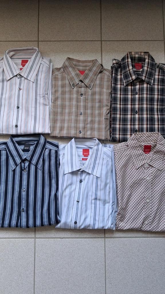 5 hemden Esprit Large en rechts onderaan XL, Kleding | Heren, Overhemden, Ophalen of Verzenden, Zo goed als nieuw, Esprit, Halswijdte 41/42 (L)