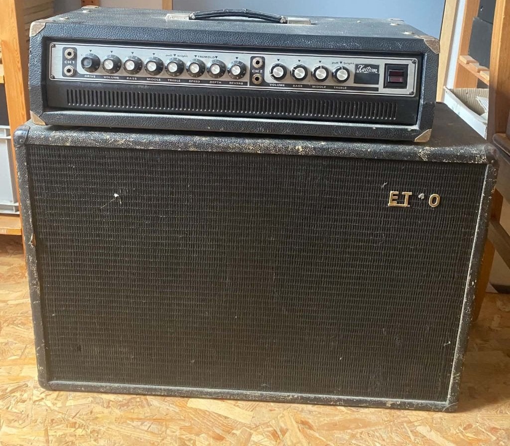 Ampli de basse Vintage Kustom 111-L + ETO 2 x 15 pouces, Enlèvement, Utilisé, Guitare basse, 50 à 100 watts