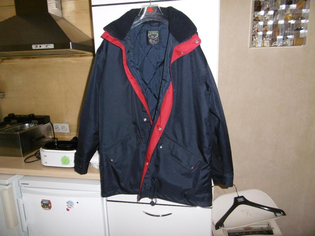 kledij heren vest "aigle" L blauw met kap in kraag, Maat 52/54 (L), Aigle, Blauw, Ophalen of Verzenden