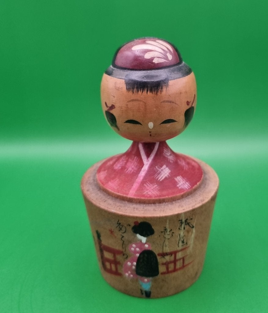 Kokeshi Sosaku vintage, Antiquités & Art, 11 cm, Enlèvement ou Envoi, Japon, Bois