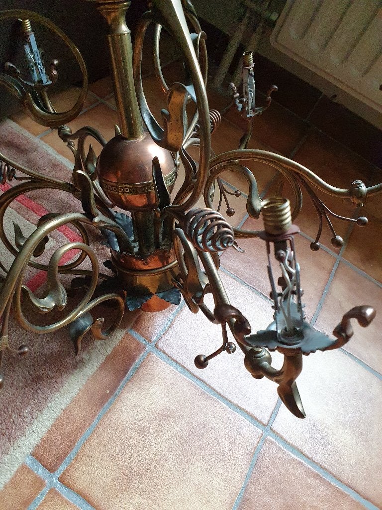 koperen luster, Ophalen
