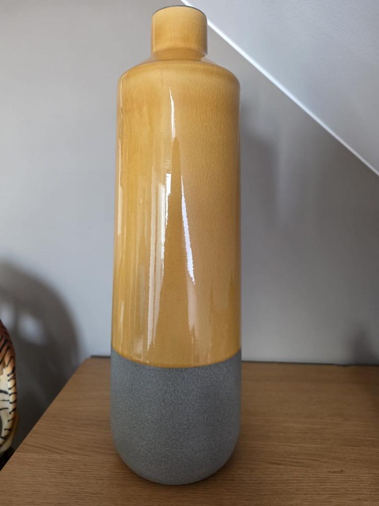 Vase Maison du monde grand modèle en grès, Enlèvement, Neuf, Jaune