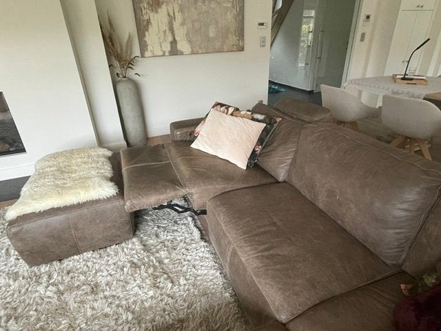 Hoeksalon, Huis en Inrichting, Ophalen, Gebruikt, Leer, Landelijk - modern