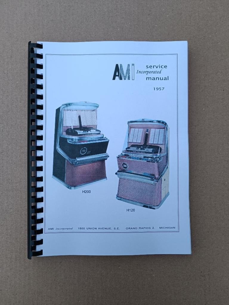 Service Manual: AMI H120/H200 (1957) jukebox Nieuw !!, Collections, Machines | Jukebox, Ami, Envoi
