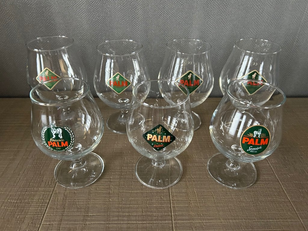 Verschillende glazen Palm, Ophalen of Verzenden, Zo goed als nieuw, Bierglas