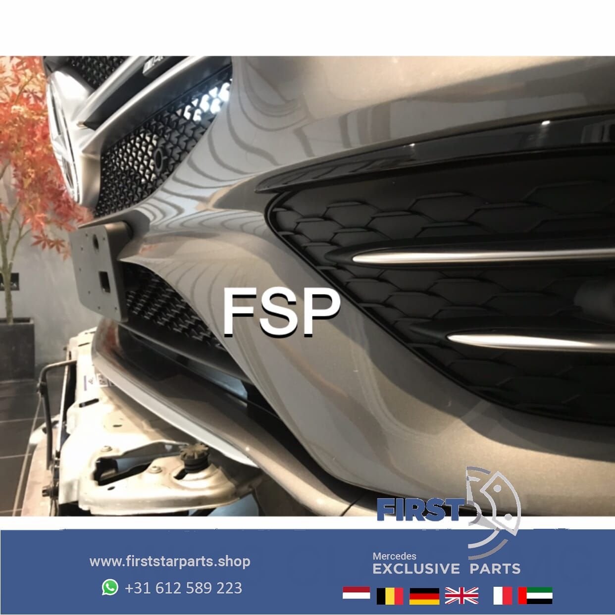 W118 CLA 35 AMG VOORBUMPER COMPLEET GRIJS CLA35 2018-2021 OR, Gebruikt, -, Voor, Ophalen of Verzenden