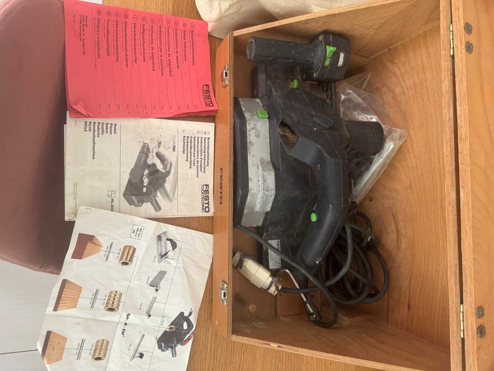 Rabot électrique Festool HL 850 E avec coffret d'origine, Bricolage & Construction, Outillage | Foreuses, Comme neuf, Enlèvement