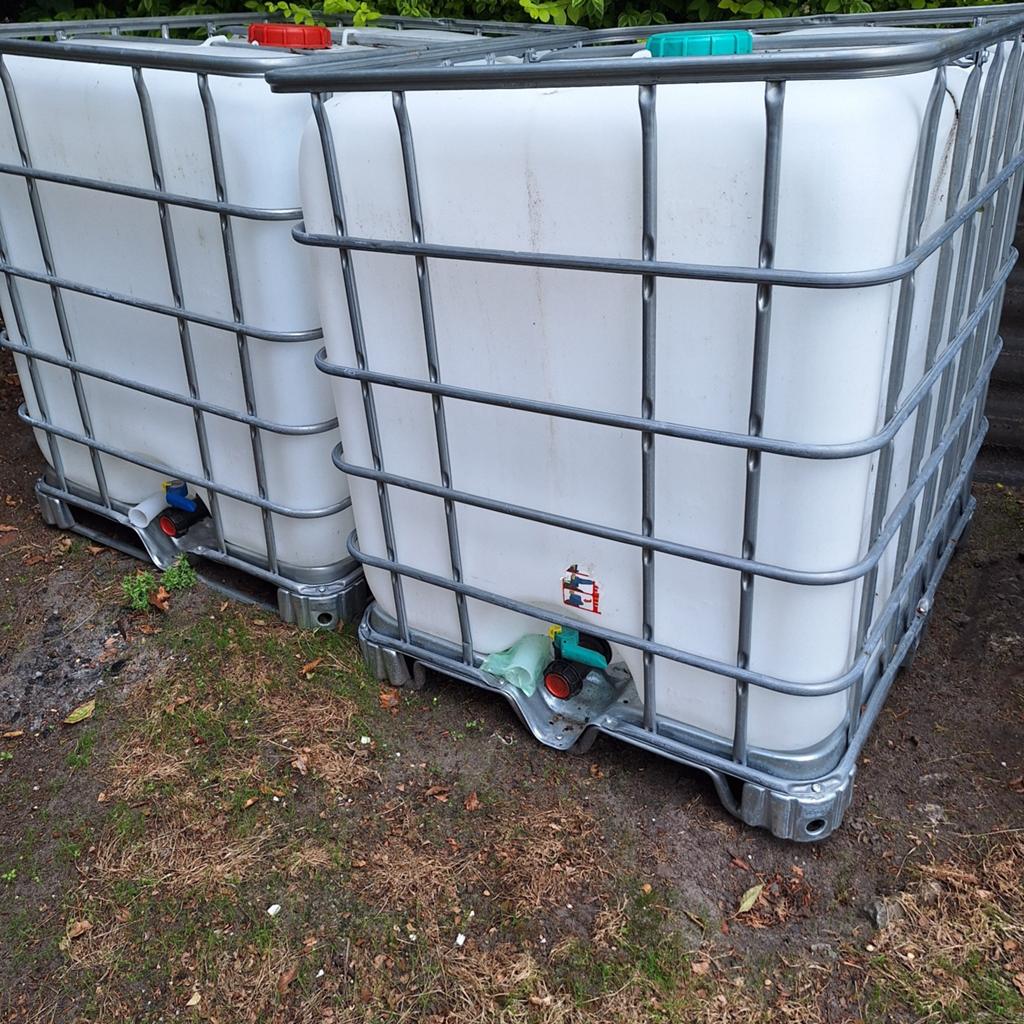 Watervat ibc op galvapallet, Tuin en Terras, Regentonnen, Ophalen