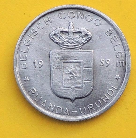 1959 1 franc Congo belge, Envoi, Métal, Monnaie en vrac