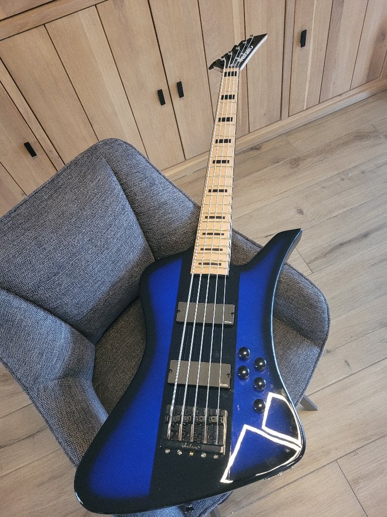 Jackson X Series - Guitare basse - Bleu, Musique & Instruments, Enlèvement, Comme neuf, Électrique, 5 cordes