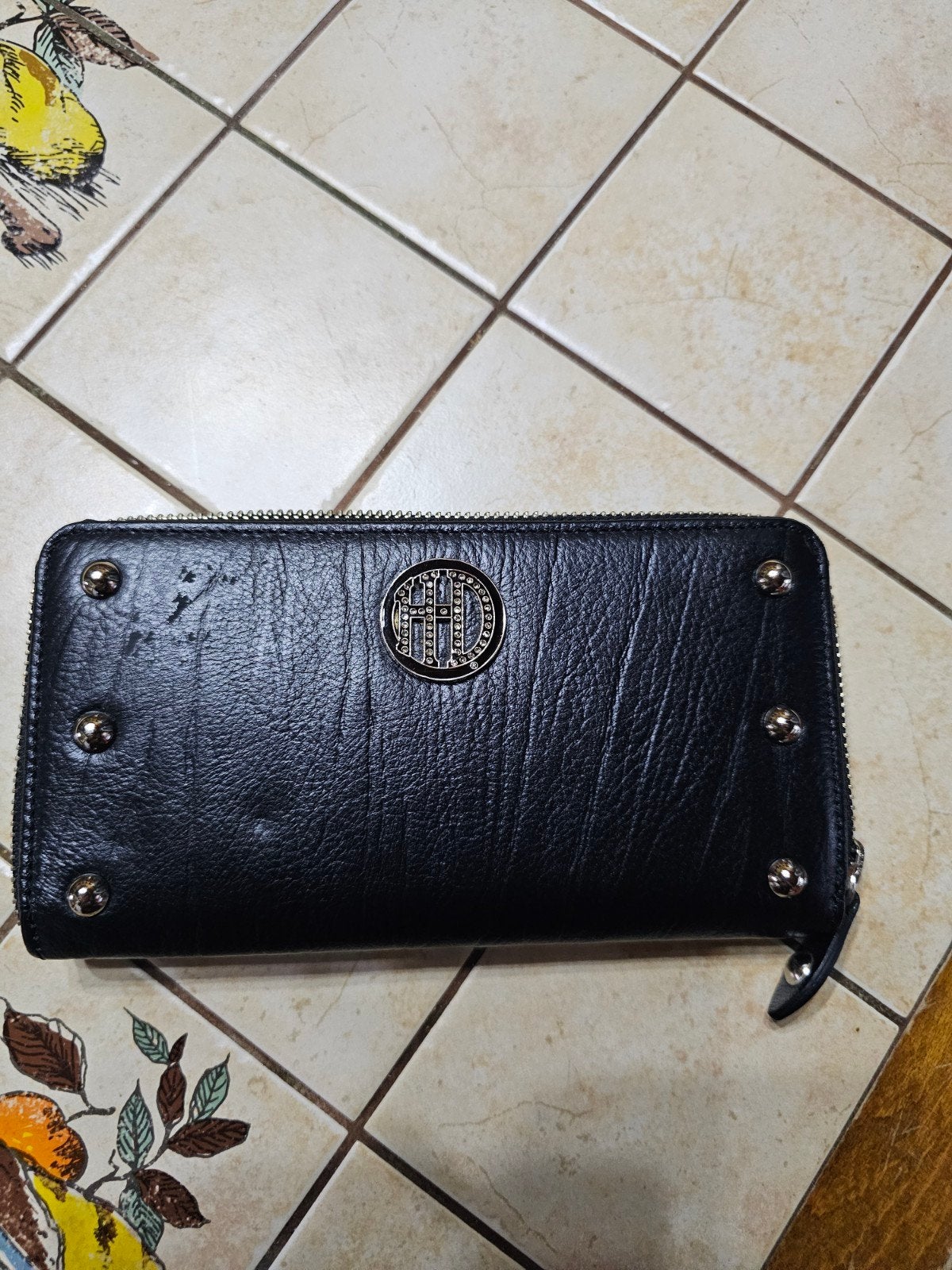 Portefeuille Harley Davidson en cuir femme, Enlèvement, Cuir