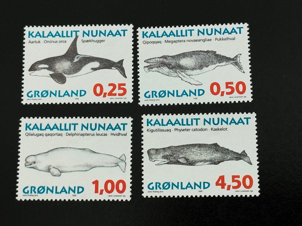 Groenland 1996 - onderwaterfauna - walvis, orca, dolfijn **, Verzenden, Denemarken, Postfris