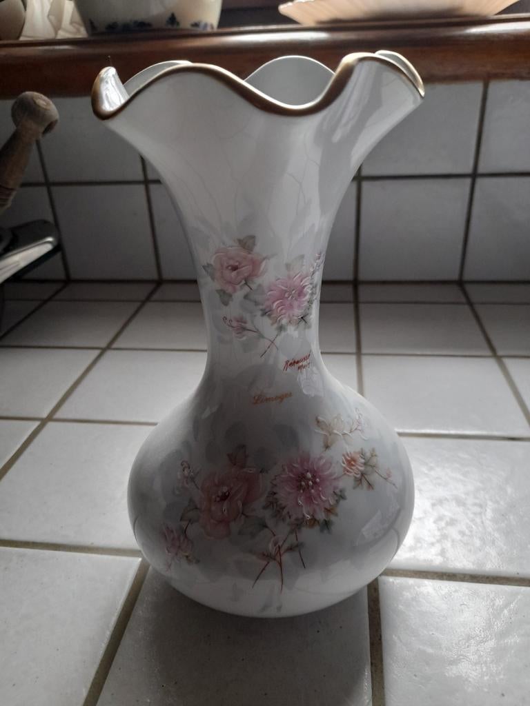 Prachtig vaasje, porselein de limoges, perfecte staat, Antiek en Kunst, Antiek | Vazen, Ophalen of Verzenden
