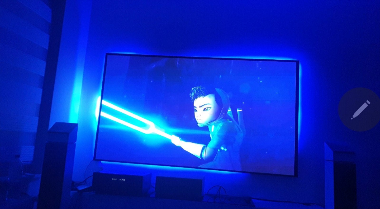 Beamer/Projecteur 4K +AMBILIGHT+ÉCRAN DE PROJECTION 215cm, TV, Hi-fi & Vidéo, Projecteurs vidéo, Enlèvement