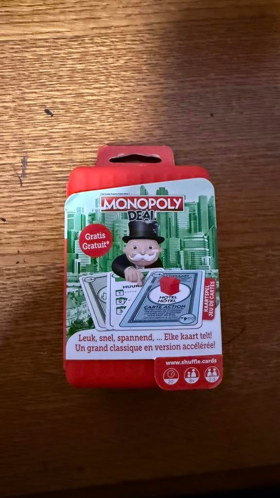 Monopoly Deal! Monopoly Reisspel Editie! Kaarten Versie!, Hobby en Vrije tijd, Gezelschapsspellen | Bordspellen, Shuffle, Nieuw