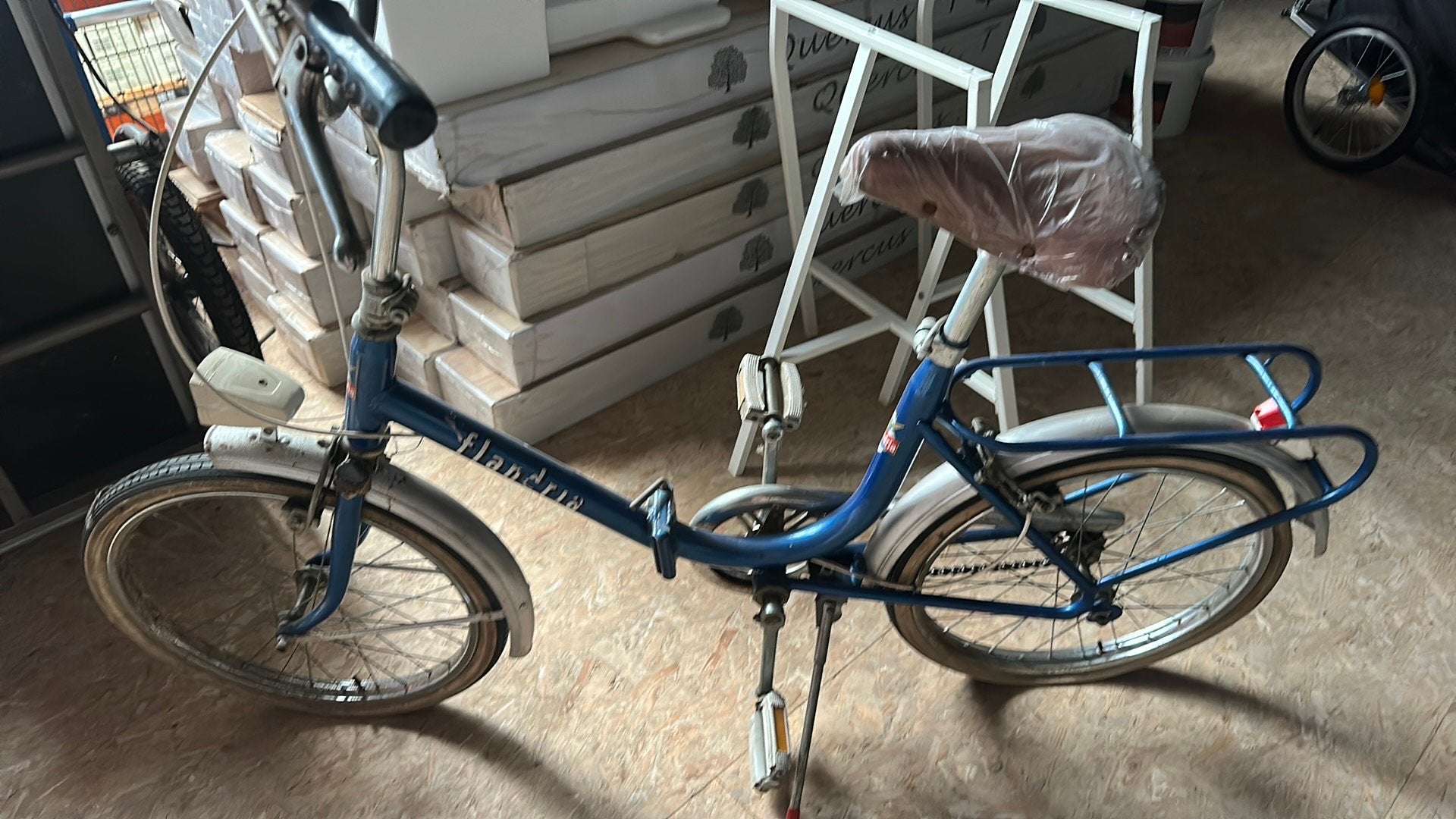 Vintage plooifiets Flandria, Ophalen