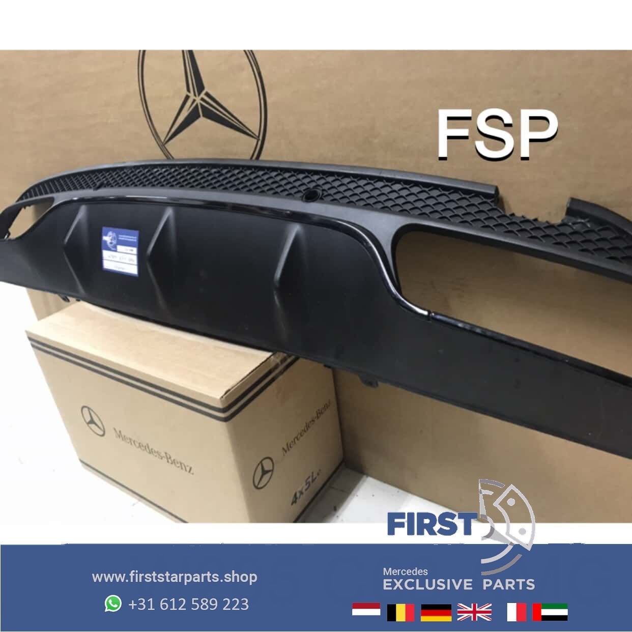 W205 63 AMG DIFFUSER ORIGINEEL Mercedes C Klasse C63 SEDAN /, Utilisé, -, -, Enlèvement ou Envoi