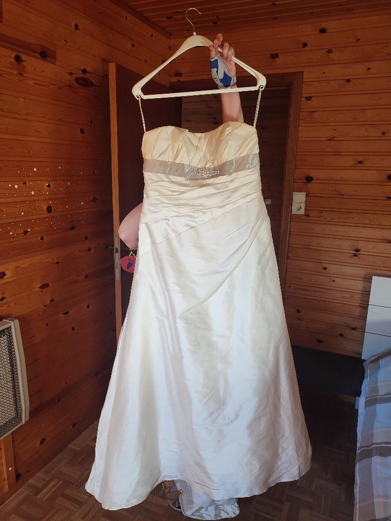 Trouwkleed (maat 46), Vêtements | Femmes, Comme neuf, Marylise, Blanc, Enlèvement
