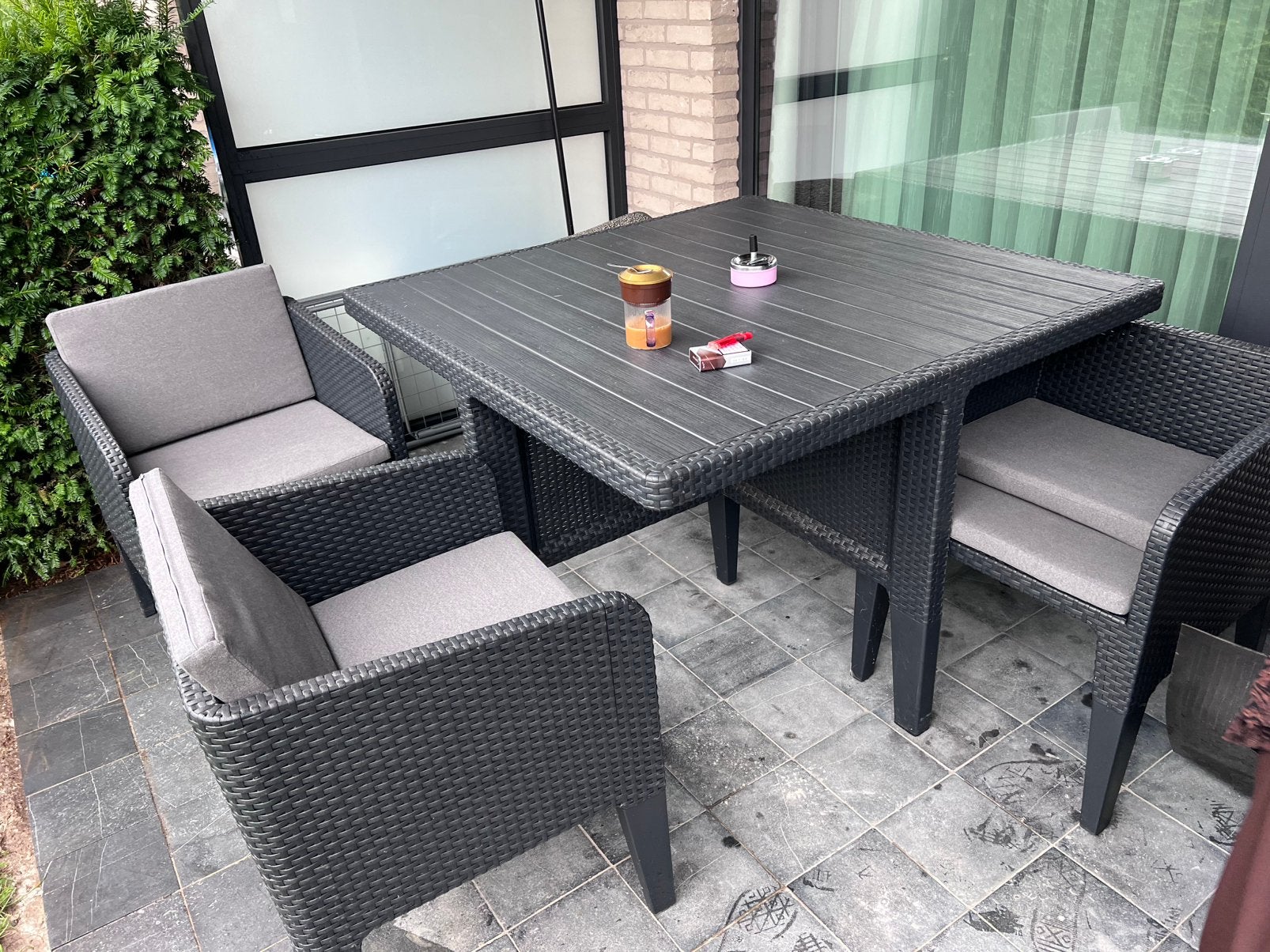 Set lounge / jardin, Jardin & Terrasse, Comme neuf, Synthétique, Banque, Sets de jardin
