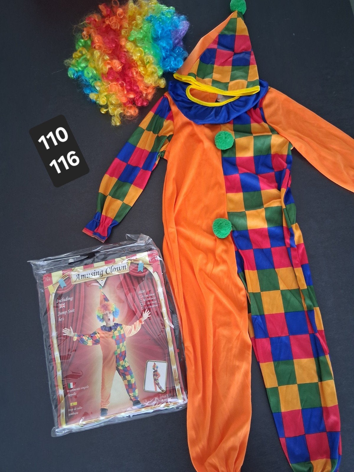 Costume de clown taille 110 114, Enlèvement ou Envoi