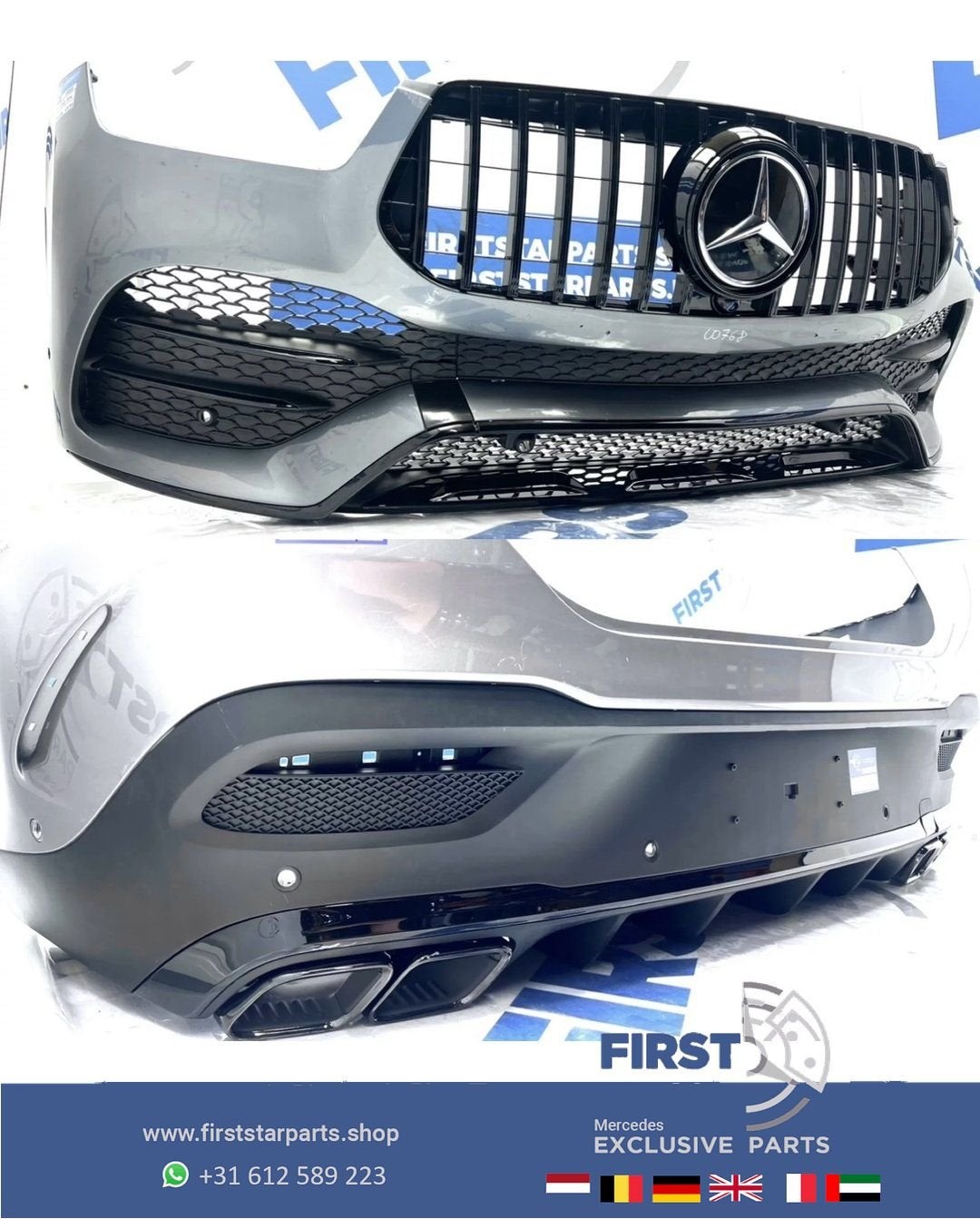 W167 AMG COUPÉ PAKKET BUMPER SET C167 GLE 53 63 AMG VOORBUMP, Utilisé, Avant, -, -