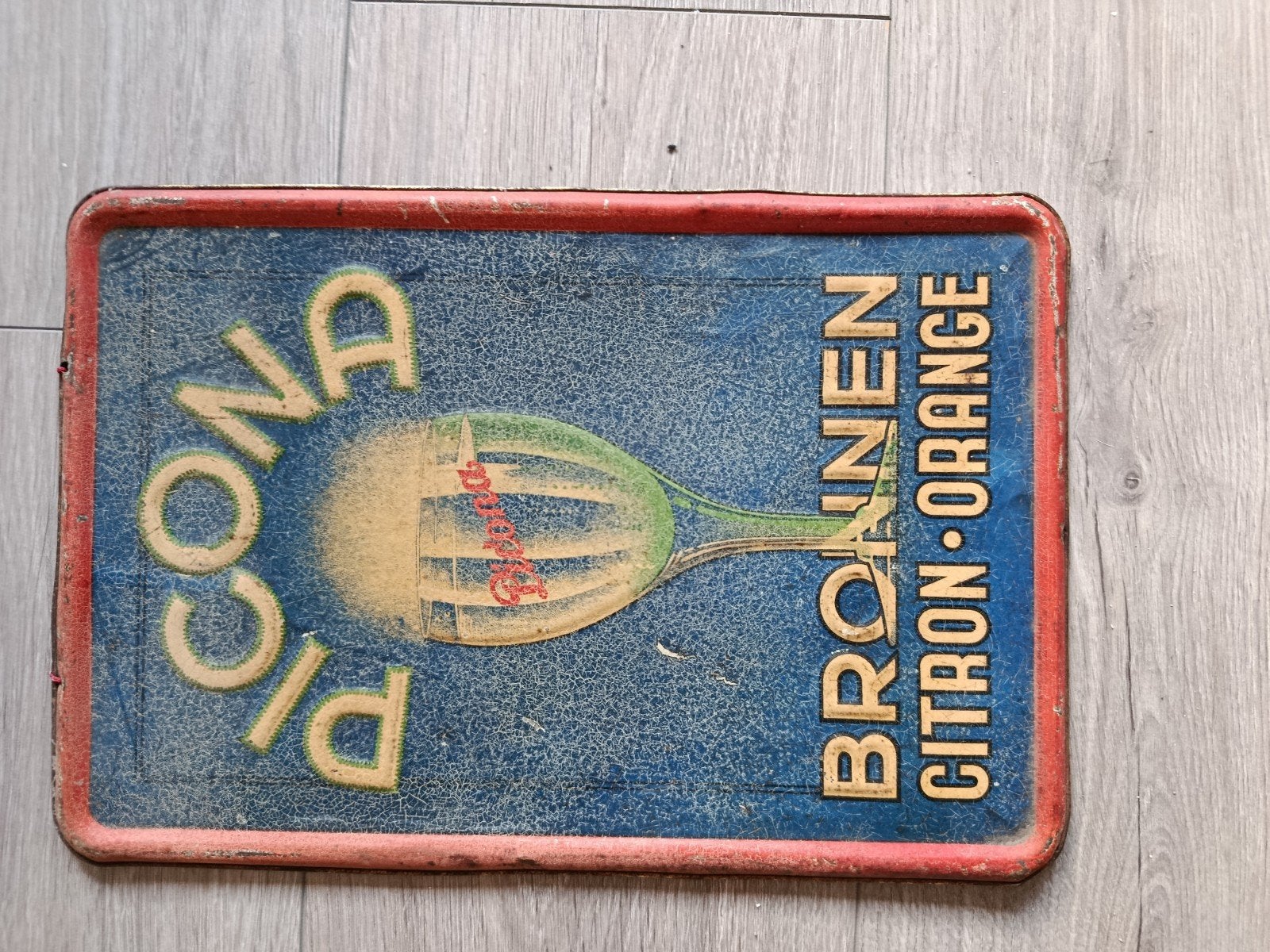 Picona reclamebord 1936, Ophalen, Reclamebord