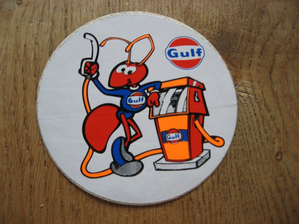 Autocollant pour station-service Gulf Oil, Collections, Enlèvement ou Envoi, Neuf, Société ou Association